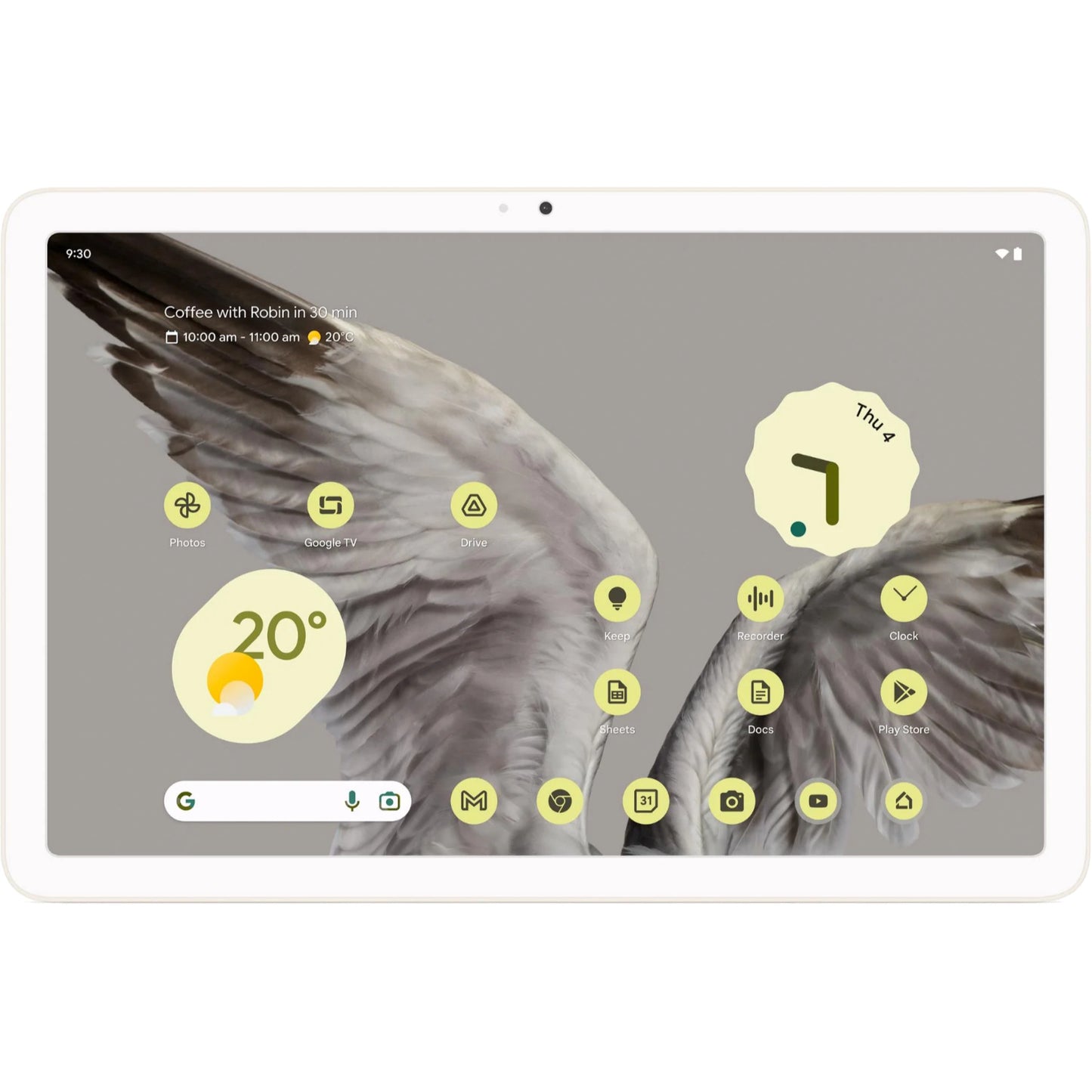 Google Pixel Tablet with Charging Speaker Dock [ 128GB / 8GB RAM - Porcelain ]