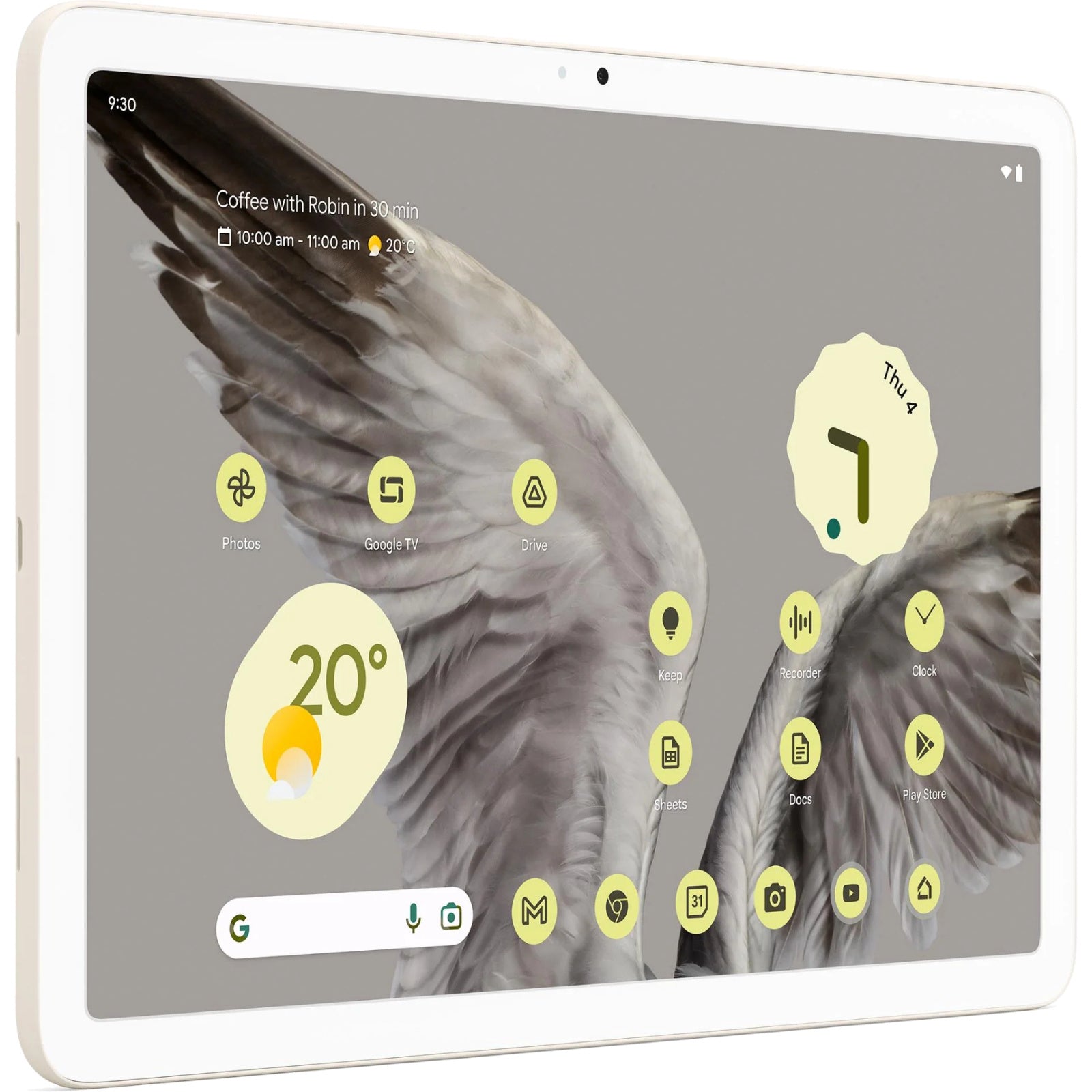 Google Pixel Tablet with Charging Speaker Dock [ 128GB / 8GB RAM - Porcelain ]