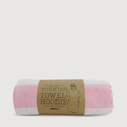 Moana Road Turkish Towel Hoodie [ Pink - 5317]