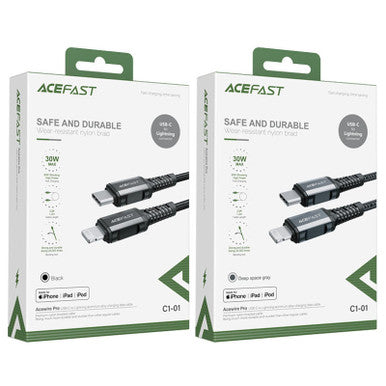 Acefast Super Durable Premium Data Cable (Apple MFI Certified) USB-C to Lightning (C1)
