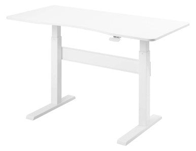 BRATECK Height Adjustable Air Lift Sit-Stand Desk White G03-22D.WHT