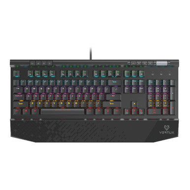 VERTUX Hyper Action Mechanical Gaming Keyboard with LED Backlight TUNGSTEN