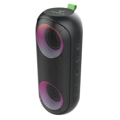 VERTUX 14W Bass Boosted Water Resistant LED Bluetooth Speaker RUMBA.BLK