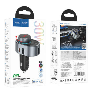 Hoco 30W FM Car Kit with PD+QC (E72)
