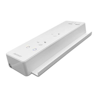 JACKSON 10A Power Hub with 2x USB-A - 2x USB-C Ports & 2x 3Pin Power Outlets. Integrated Phone Stand. Surge Protection. Indicator Light. Cable Management. 1.2m Lead with Right Angle Plug.