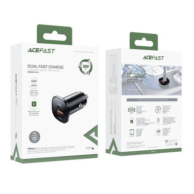 Acefast 38W Mini All-Metallic Car Charger (PD QC A+C) (B1)
