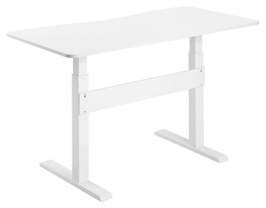 BRATECK Height Adjustable Air Lift Sit-Stand Desk White G03-22D.WHT