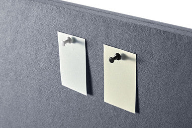 BRATECK .75m Desktop Privacy Panel with 2x Heavy-Duty Clamp. Felt Surface to Reduce Office Noise. Screen Dims 750x600x20mm. Grey Colour. Pair with TP18075 or TP18075L