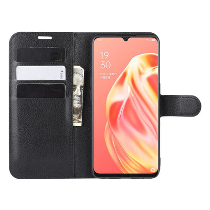 Oppo A91 Pu Wallet Case [Black]