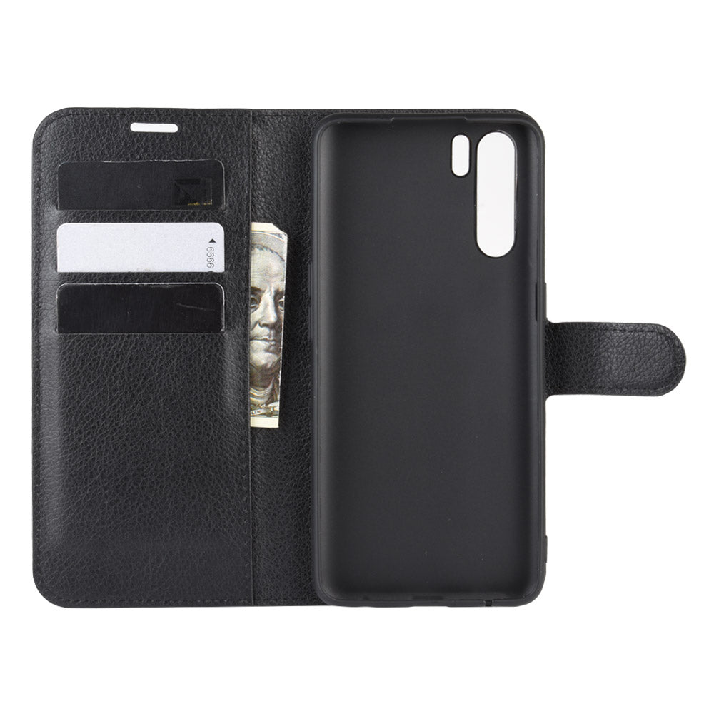 Oppo A91 Pu Wallet Case [Black]