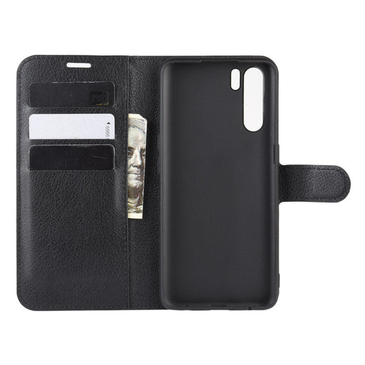 Oppo A91 Pu Wallet Case [Black]