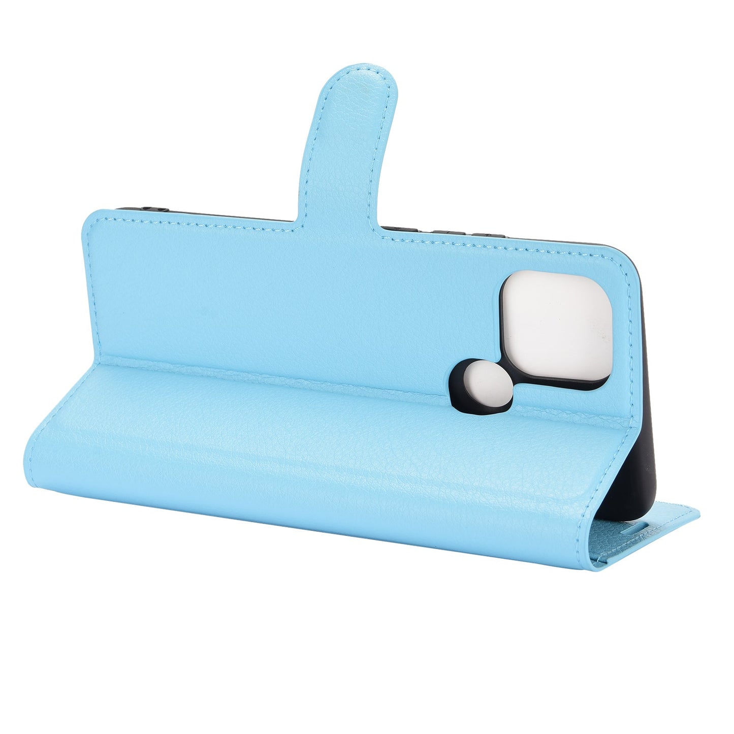 Oppo A15 Pu Wallet Case [Lightblue]