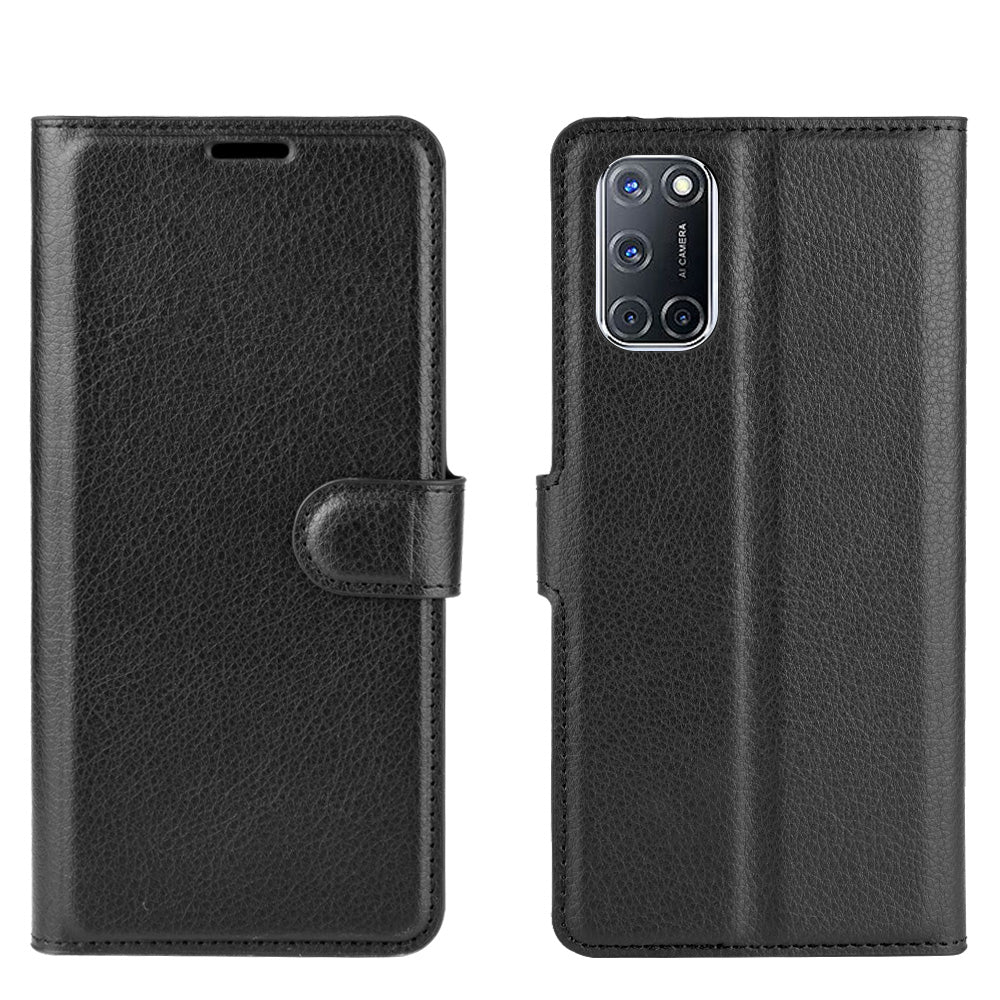 Oppo A52/A72 Pu Wallet Case [Black]