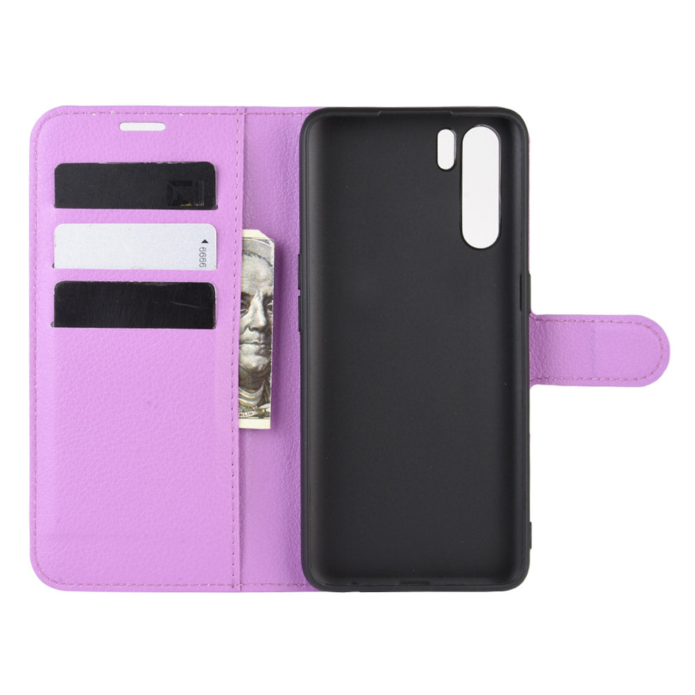Oppo A91 Pu Wallet Case [Purple]