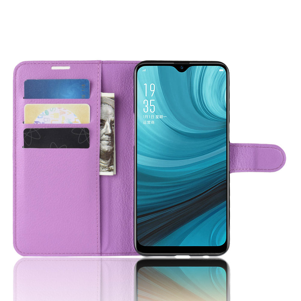 Oppo Ax7 Pu Wallet Case [Purple]