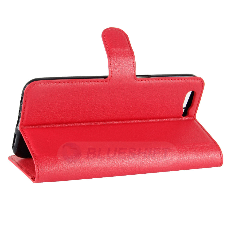 Oppo R11 Pu Wallet Case [Red]