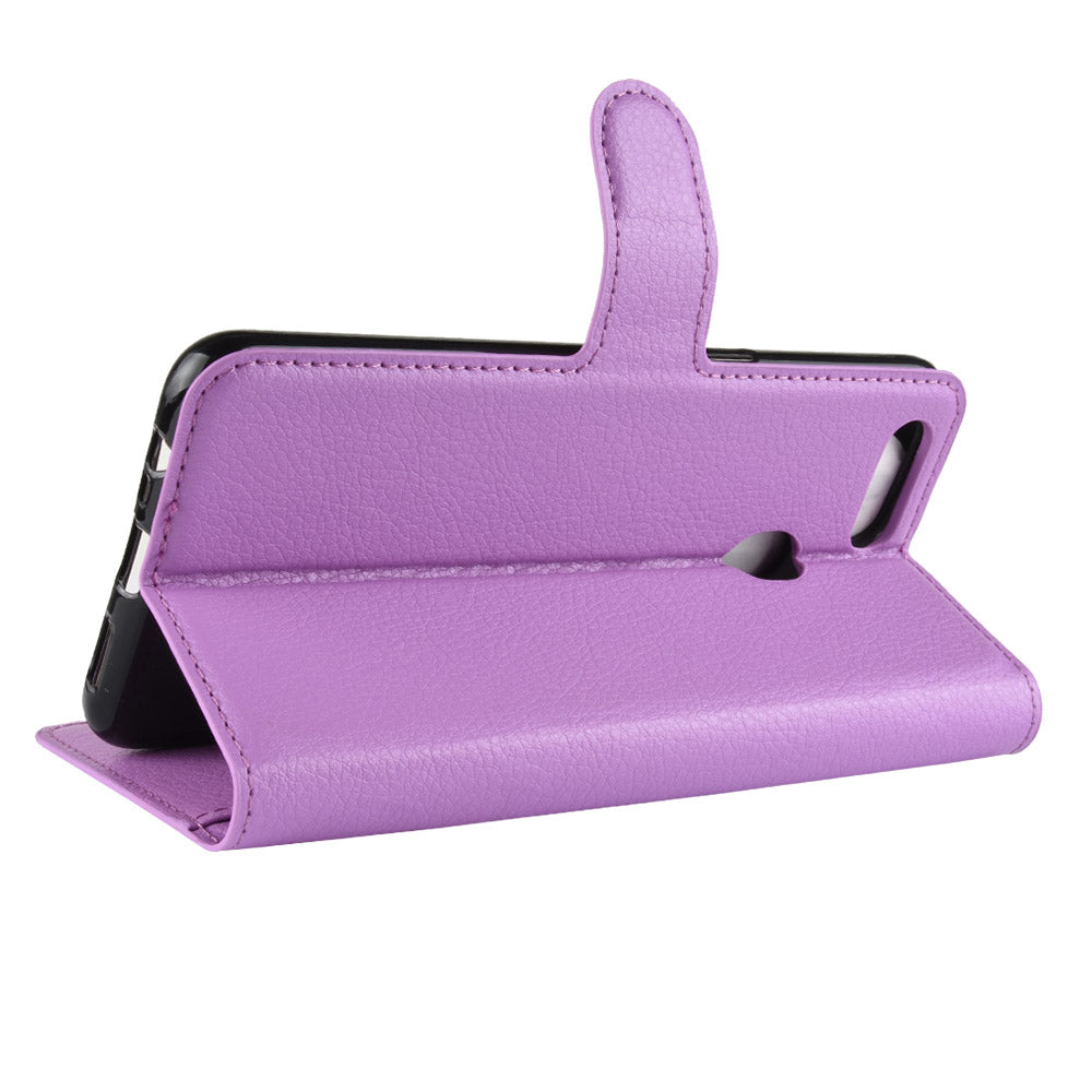 Oppo Ax7 Pu Wallet Case [Purple]