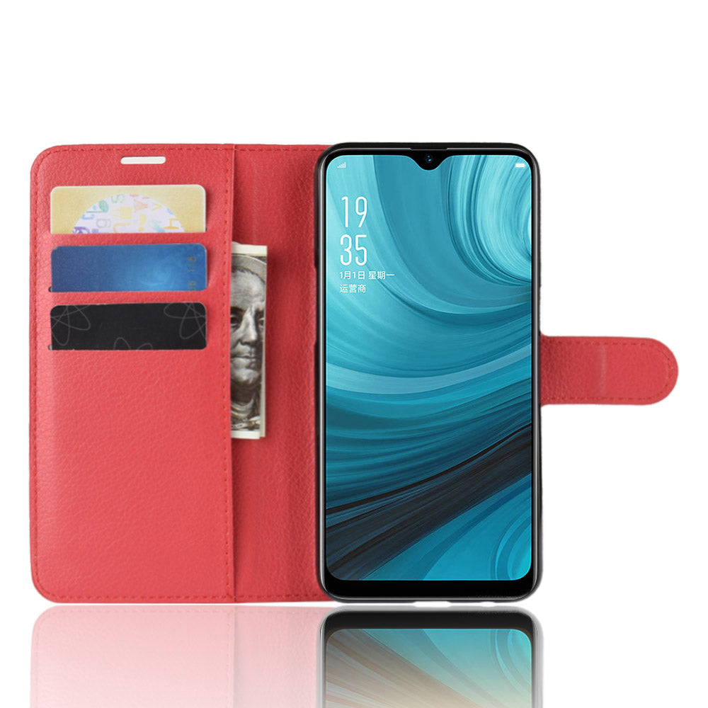 Oppo Ax7 Pu Wallet Case [Red]