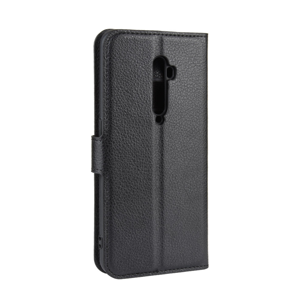 Oppo Reno2 Pu Wallet Case [Black]