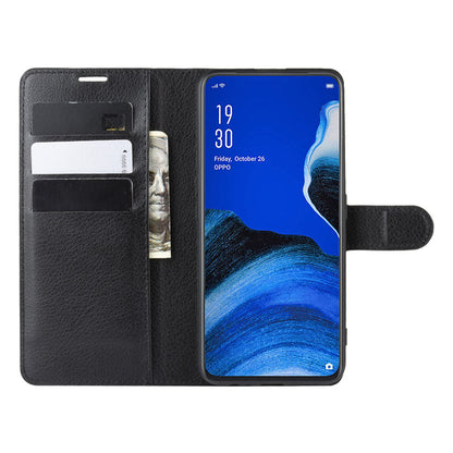 Oppo Reno2 Z Pu Wallet Case [Black]