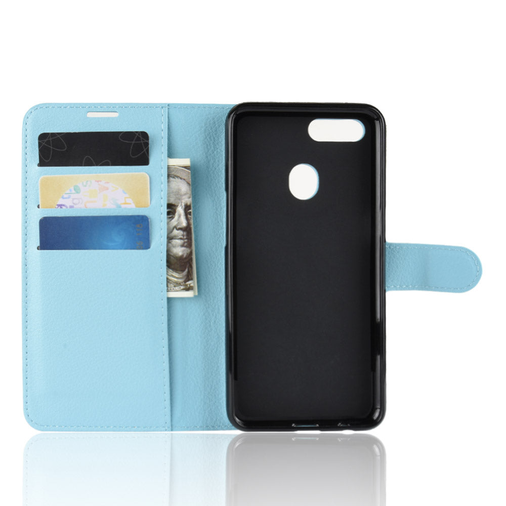 Oppo Ax7 Pu Wallet Case [Lightblue]