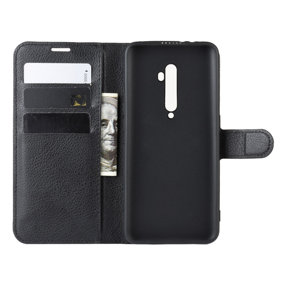 Oppo Reno2 Pu Wallet Case [Black]