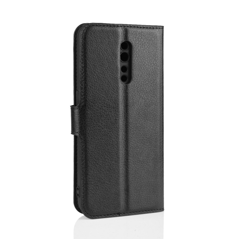 Oppo Reno Z Pu Wallet Case [Black]