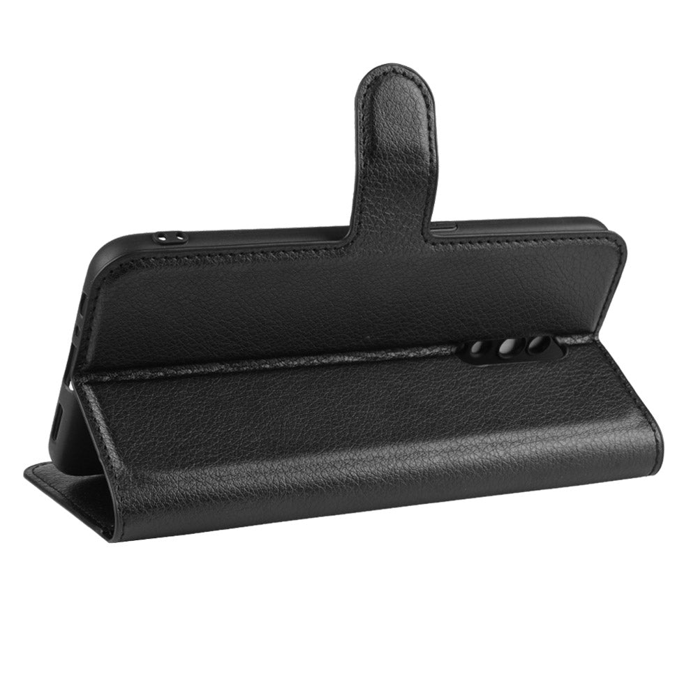 Oppo Reno Z Pu Wallet Case [Black]