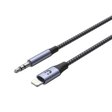 UNITEK 1M, Lightning to 3.5mm Male Aux Cable. Support Hi-Fi Audio Space Grey M1209A