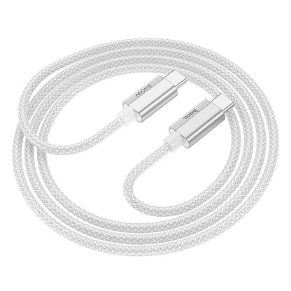Hoco 240W PD Nylon Braided Metallic USB Cable - USB C to USB C (U134) 1.8M