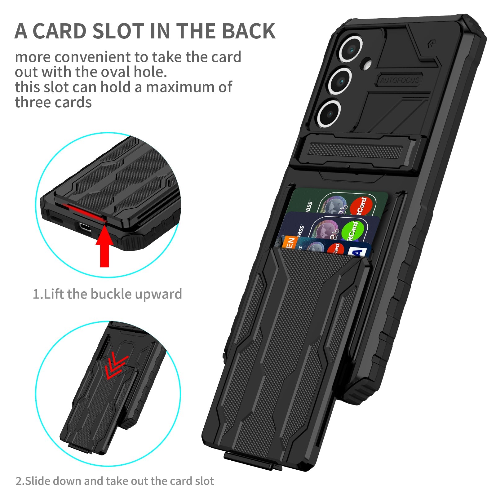 Galaxy A16 5G Kickstand Heavy Duty Case [Black]