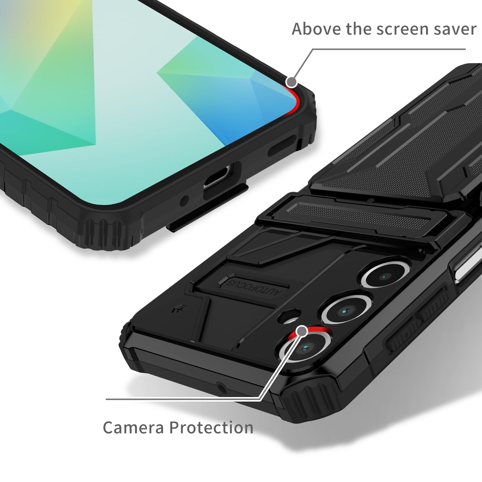 Galaxy A16 5G Kickstand Heavy Duty Case [Black]