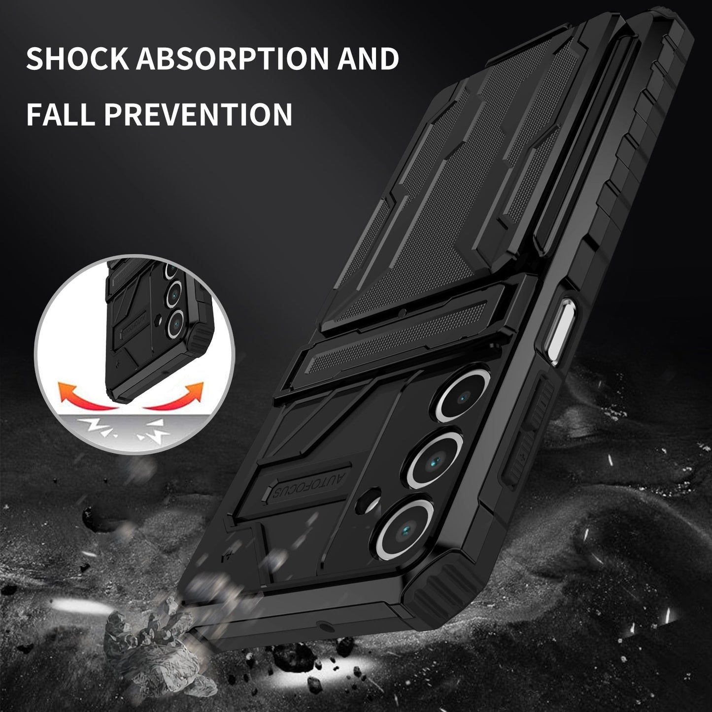 Galaxy A16 5G Kickstand Heavy Duty Case [Black]