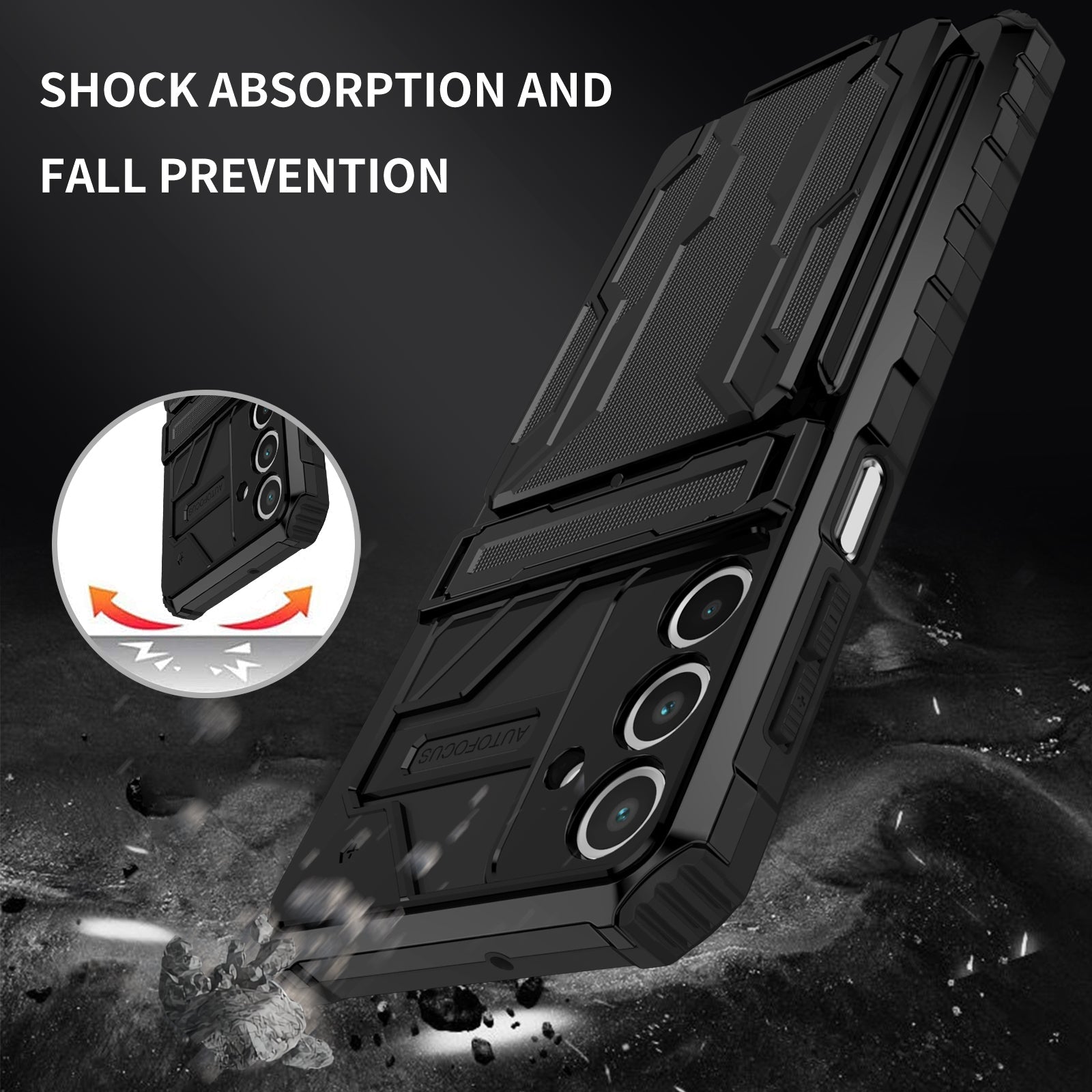 Galaxy A16 5G Kickstand Heavy Duty Case [Black]