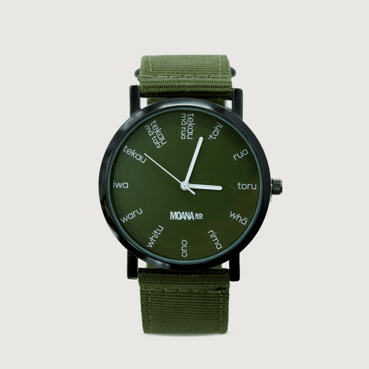Moana Road Te Reo Maori Watch [ Olive - 7032]