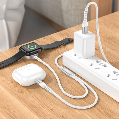 Hoco 2 in 1 USB-C to Lightning & iWatch Charging Cable (CW54)