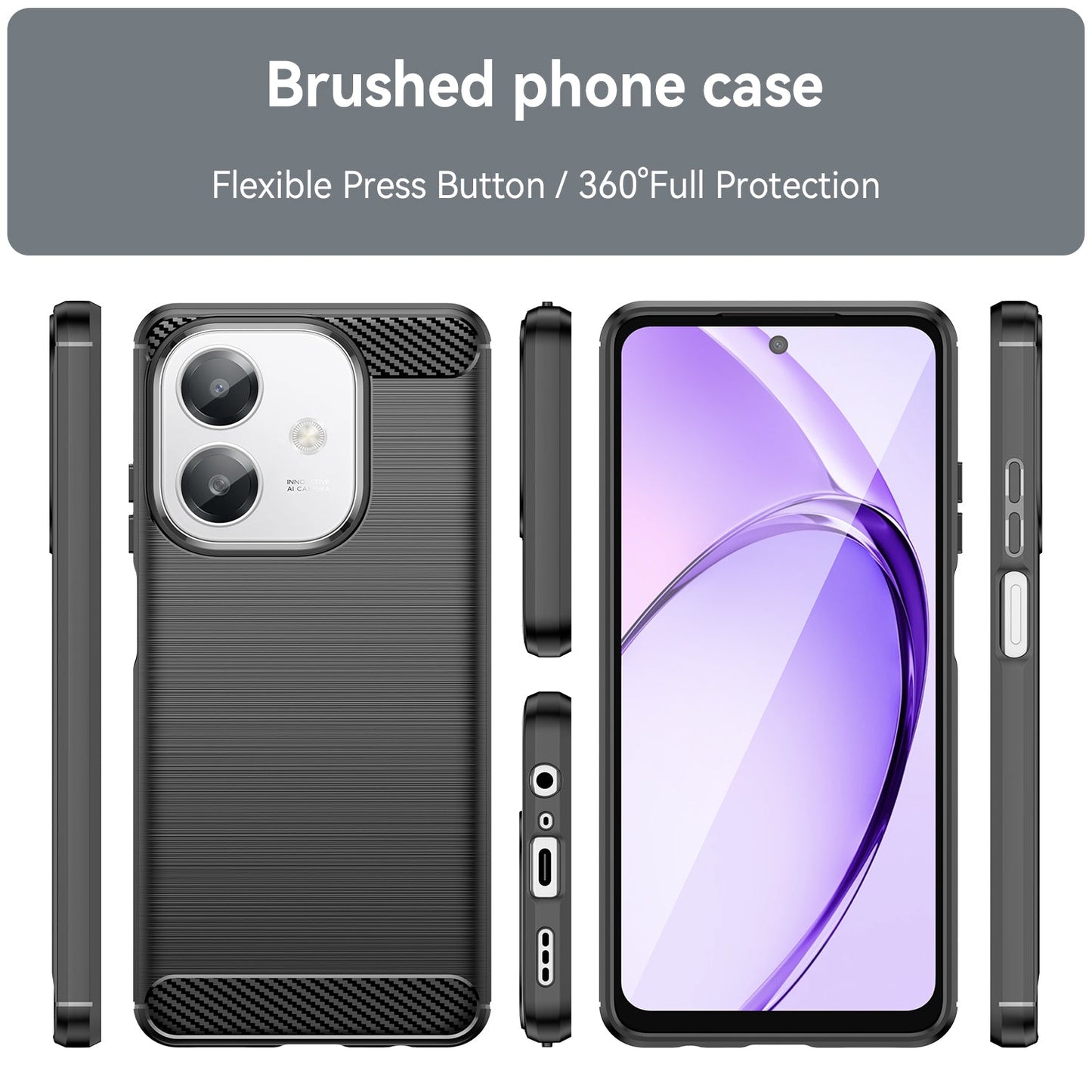 Oppo A60 5G Carbon Fibre Case [Black]