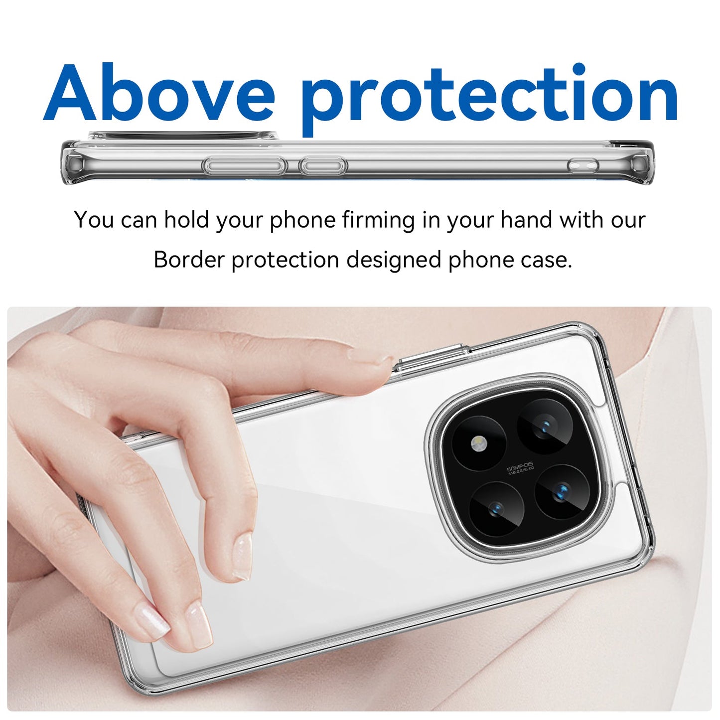 Xiaomi Redmi Note 14 Pro Plus 5G Soft Gel Case [Clear Bumper ]