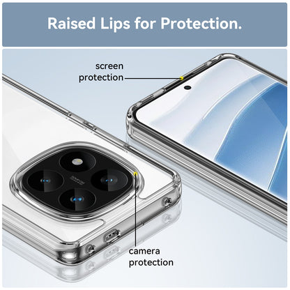 Xiaomi Redmi Note 14 Pro Plus 5G Soft Gel Case [Clear Bumper ]