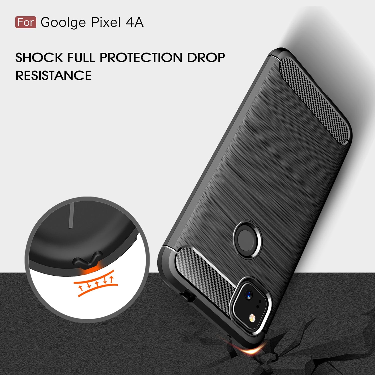 Google Pixel 4a 4g Carbon Fibre Case [Black]