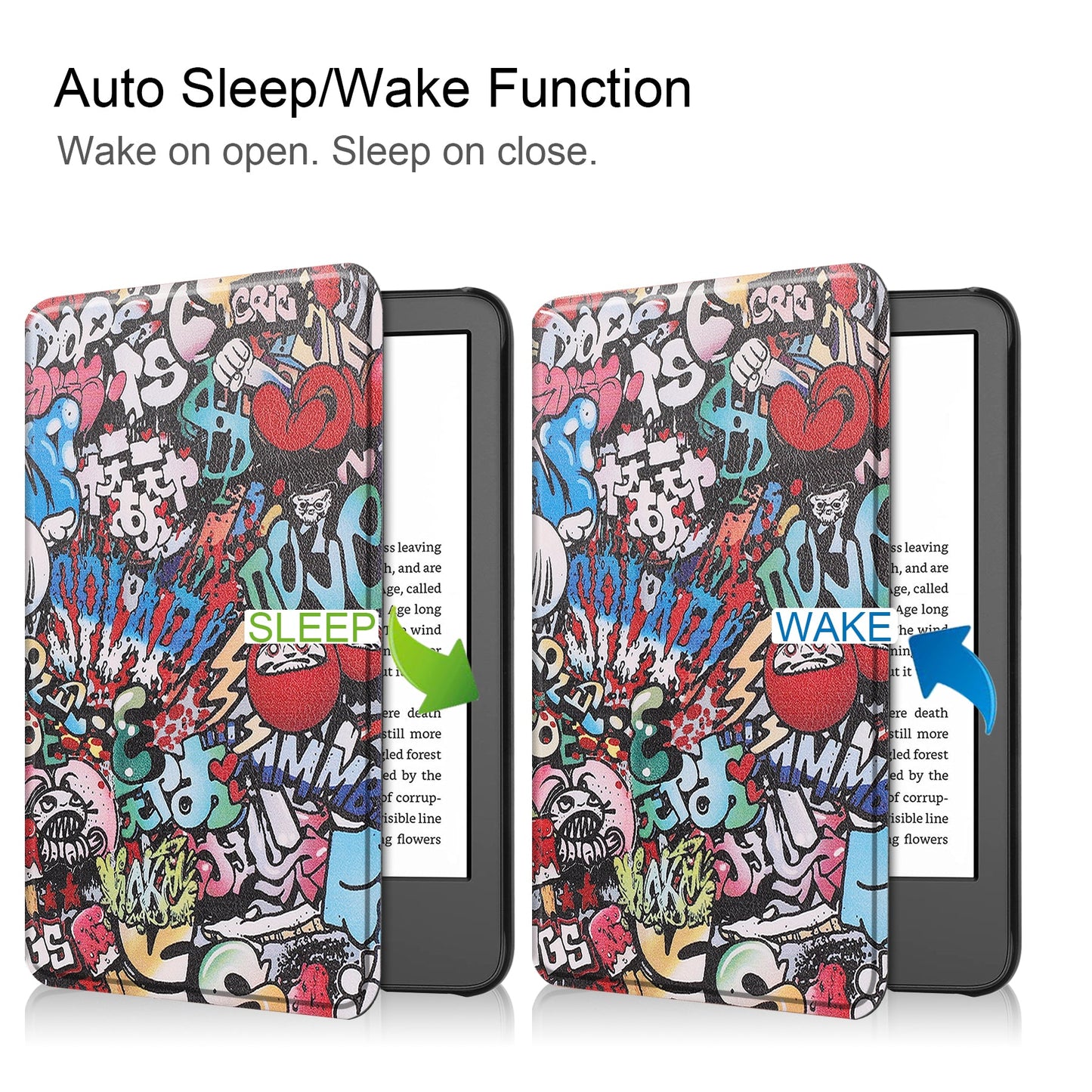 Kindle Touch 6" (11th Gen 2024) Designer Tri-fold Case [Graffiti]