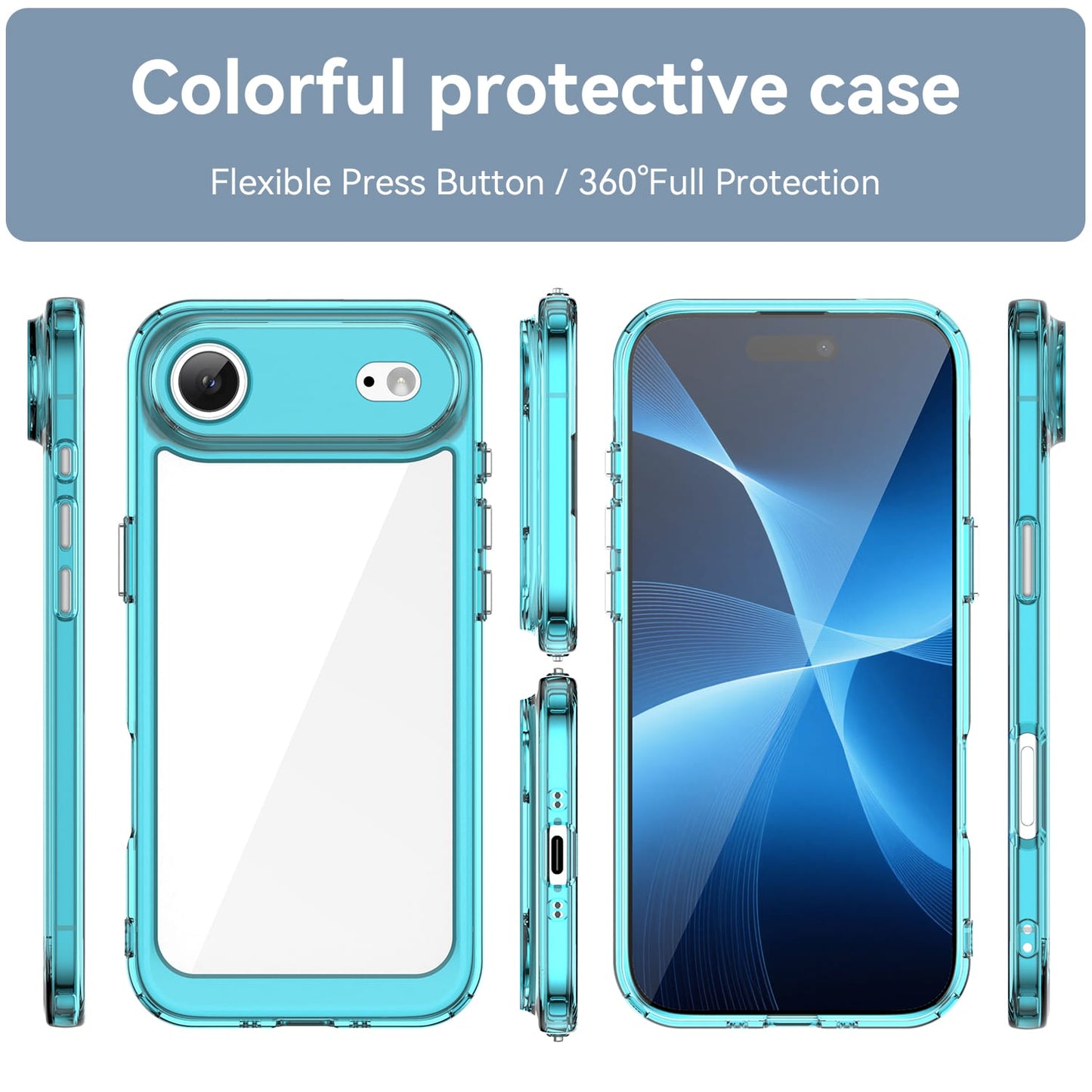 Iphone 17 Air Soft Gel Case [Clear Blue]