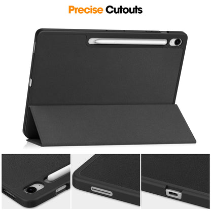 Tab S10Fe Plus Tri-Fold Pen Holder Case [Black]