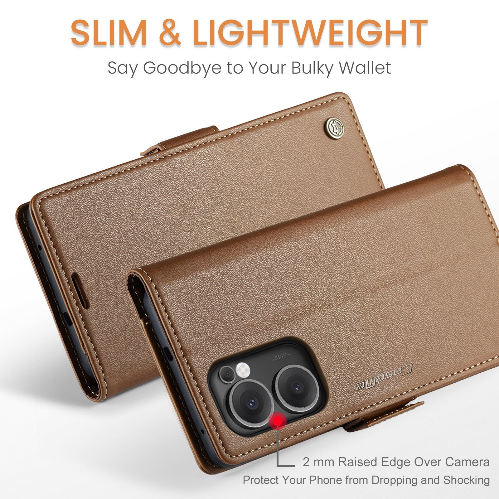 Oppo Reno 13 F 5G Pu Wallet Case [Brown]