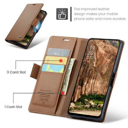 Oppo Reno 13 F 5G Pu Wallet Case [Brown]