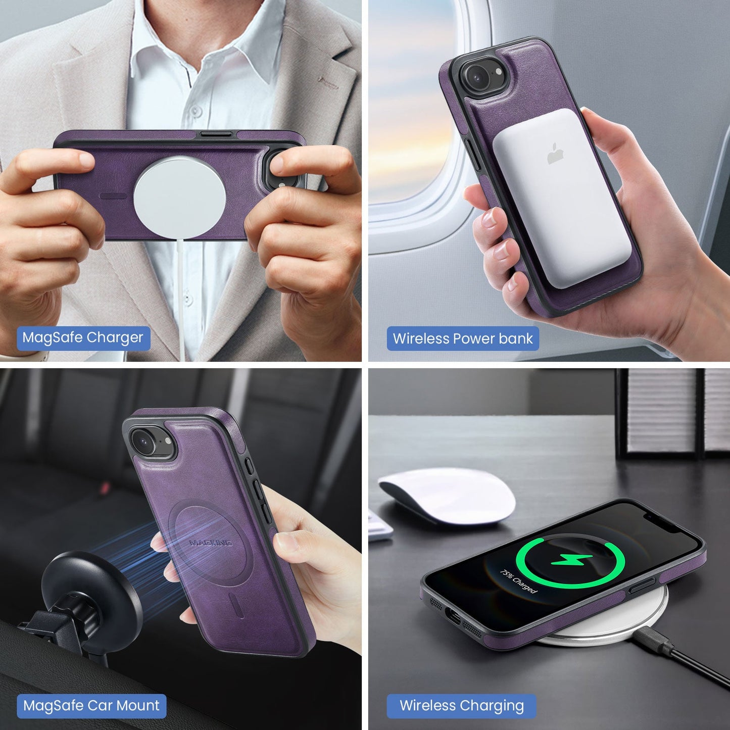 Iphone 16E Magsafe Wallet [Purple]