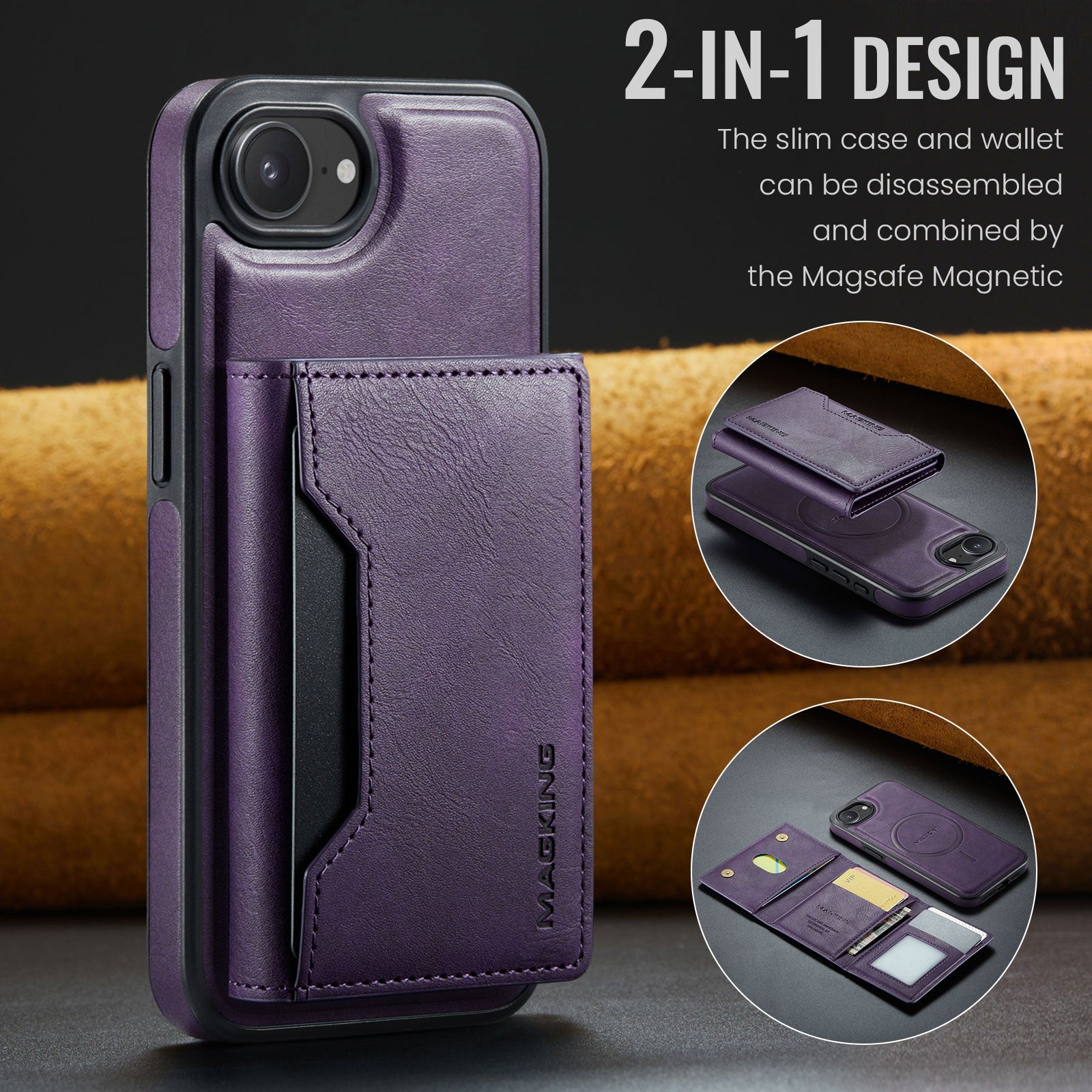 Iphone 16E Magsafe Wallet [Purple]
