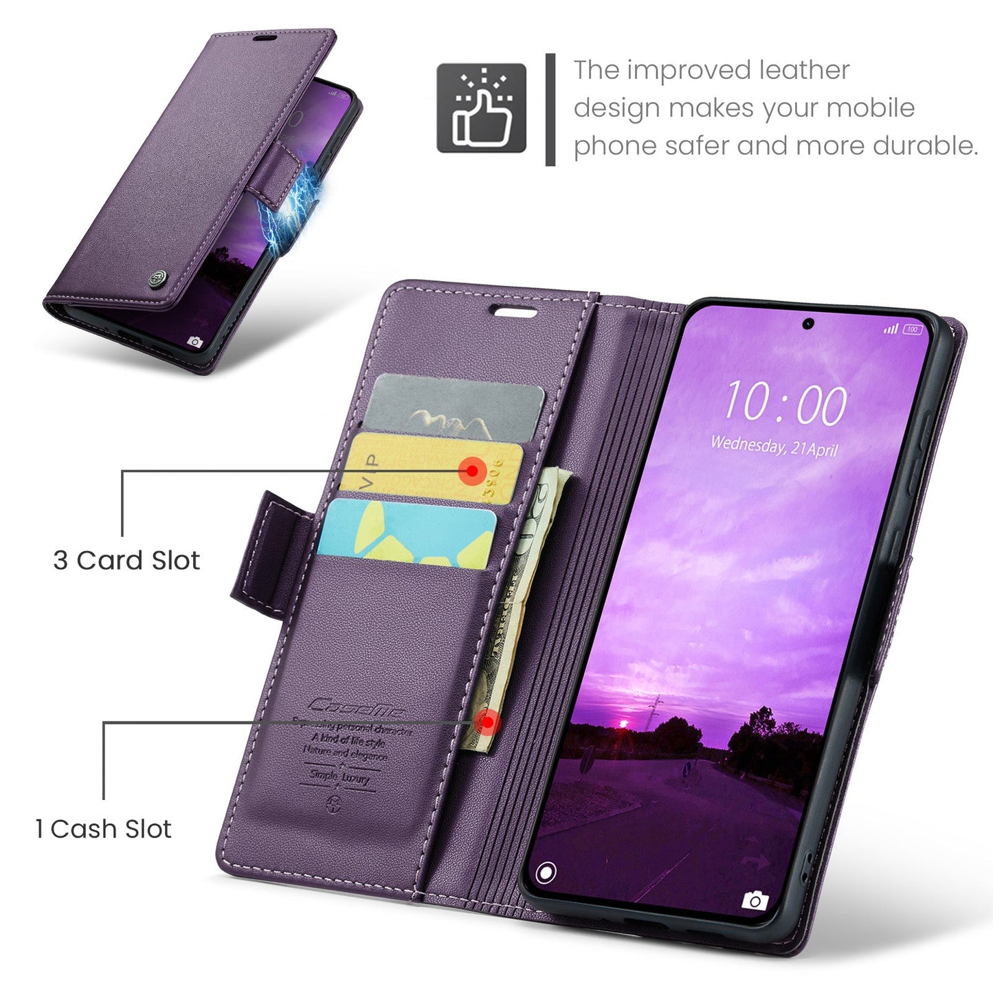 Xiaomi 14T Pro Pu Wallet Case [Purple]