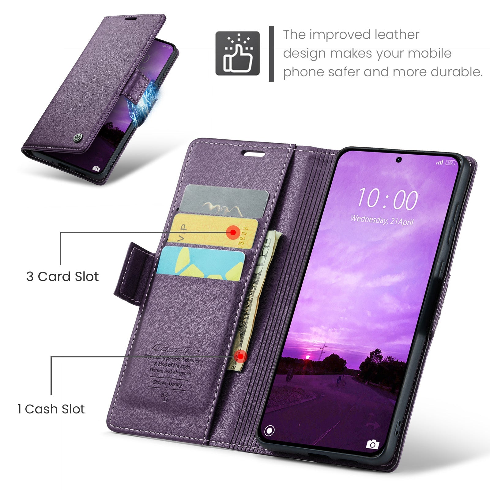 Xiaomi 14T Pro Pu Wallet Case [Purple]