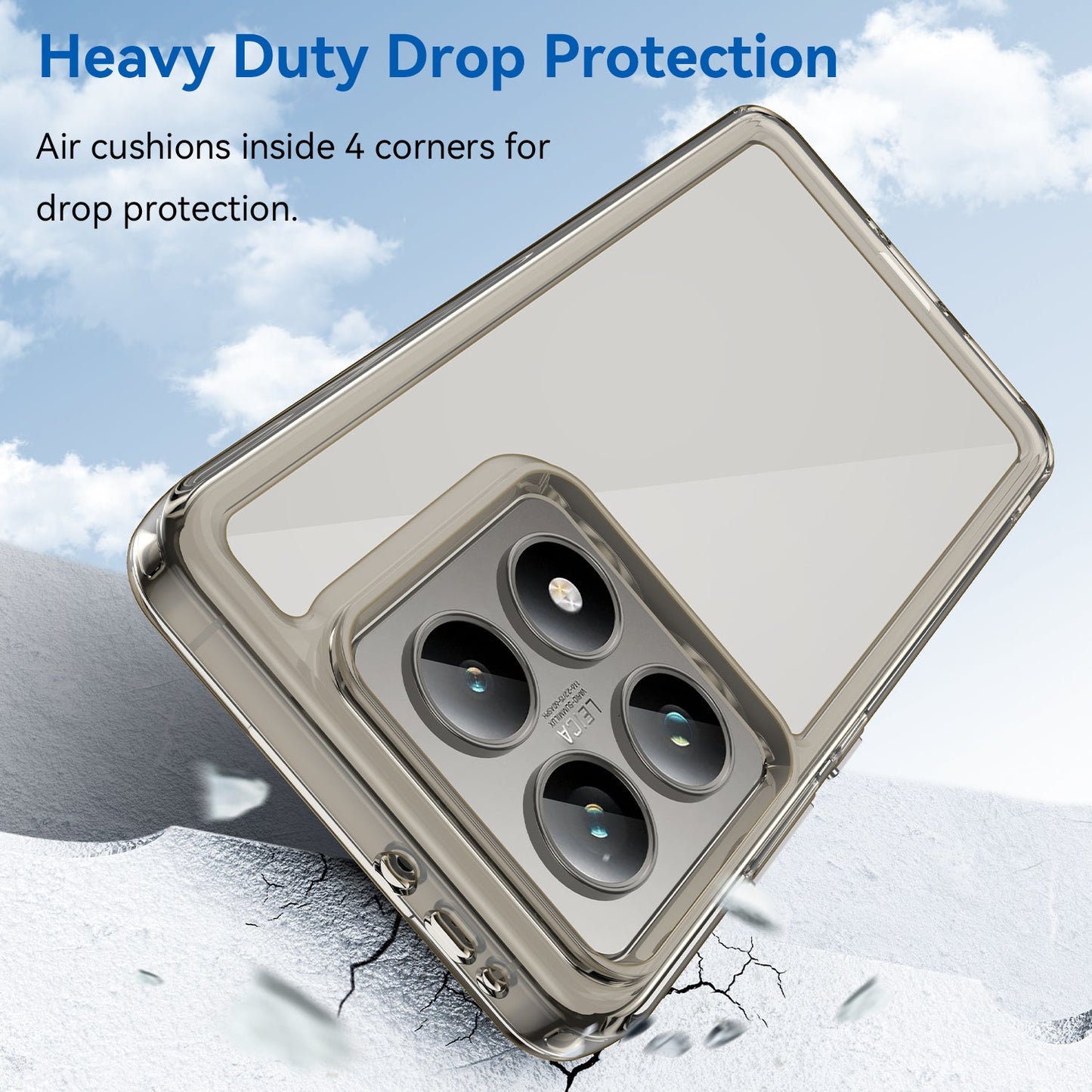 Xiaomi 14T Pro Soft Gel Bumper Case [Clear Grey]